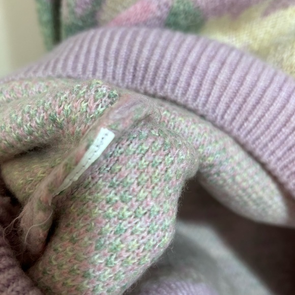 Mango Floral Knit Pastel Sweater NWT Sz M - Picture 10 of 12